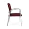 Lesro Newport Wide Guest Chair Metal Frame, Silver, OH Wine Upholstery NP1201 - alternate 2
